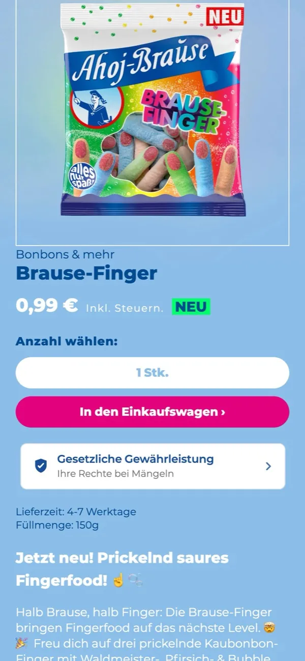 Ahoj-Brause am Handy