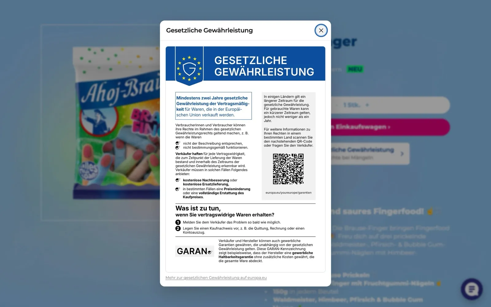 Ahoj-Brause: amtliche Grafik im Popup